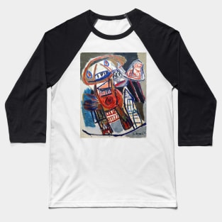 Woman and dog on the street - Karel Appel Baseball T-Shirt